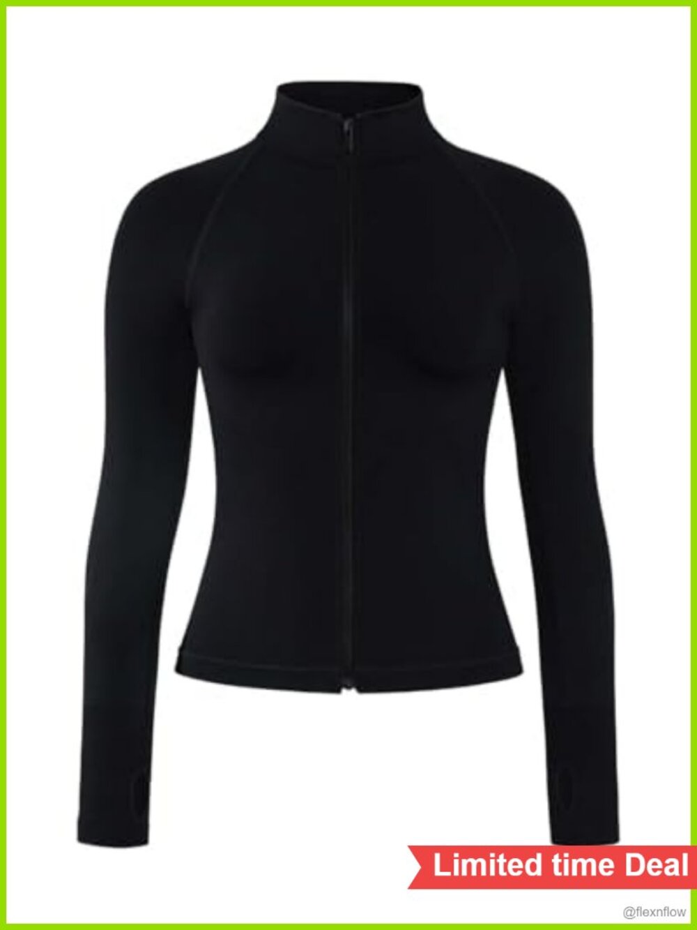 Women's Full Zip Athletic Slim Fit Workout Jacket Long Sleeve